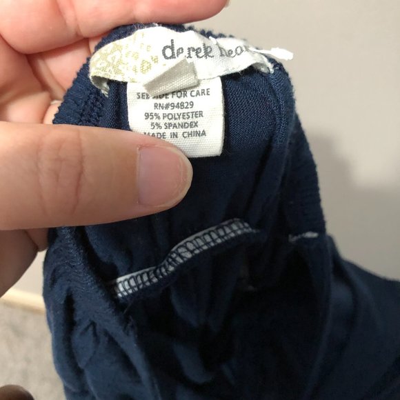 Derek Heart Halter Rope Neck Tank Top Navy Small - Picture 7 of 7